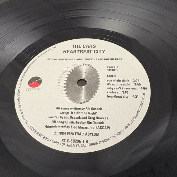 The Cars Heartbeat City 1984 Vinyl Record LP Elektra 60296-1 - Picture 7 of 13